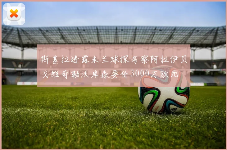 斯基拉透露米兰球探考察阿拉伊贝戈维奇勒沃库森要价3000万欧元